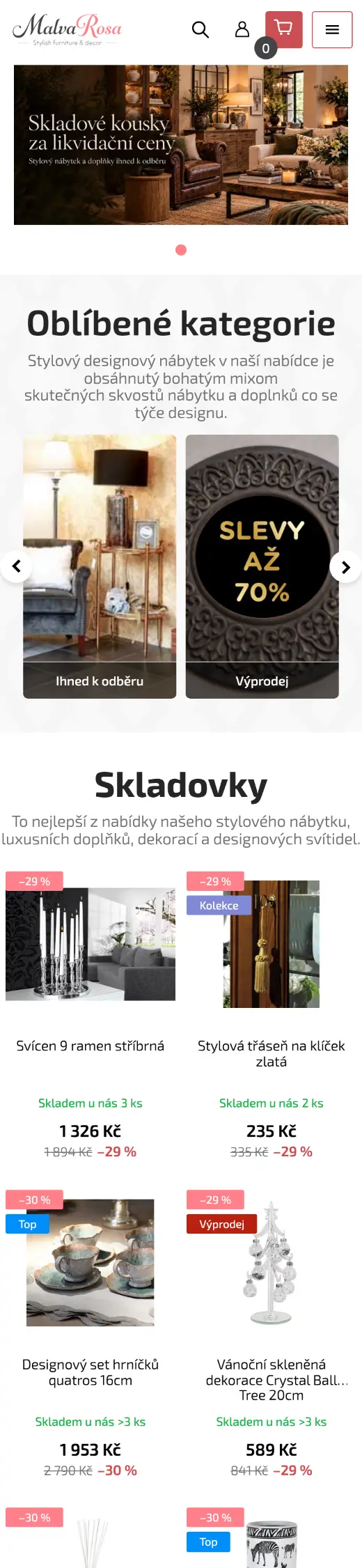 Web Malvarosa na telefonu