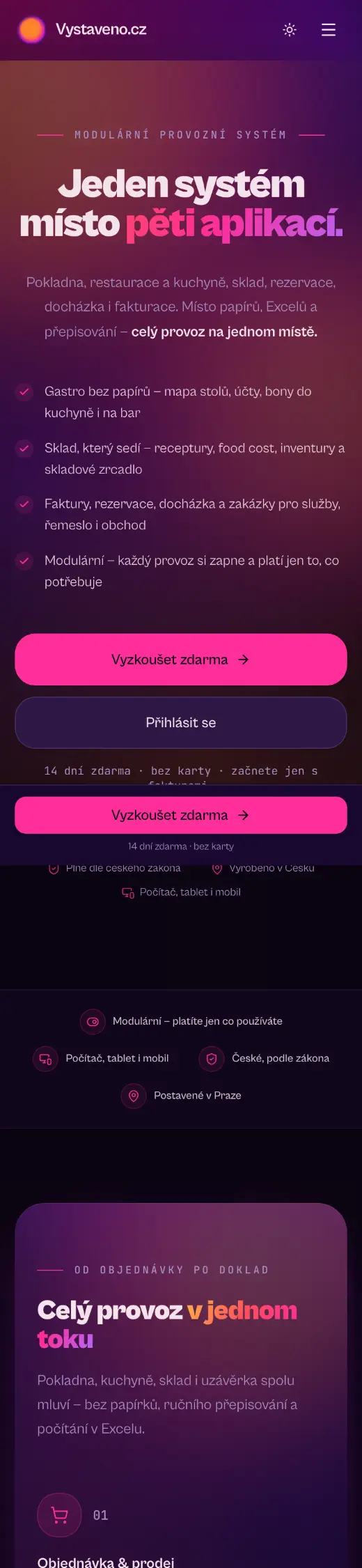 Web Vystaveno na telefonu