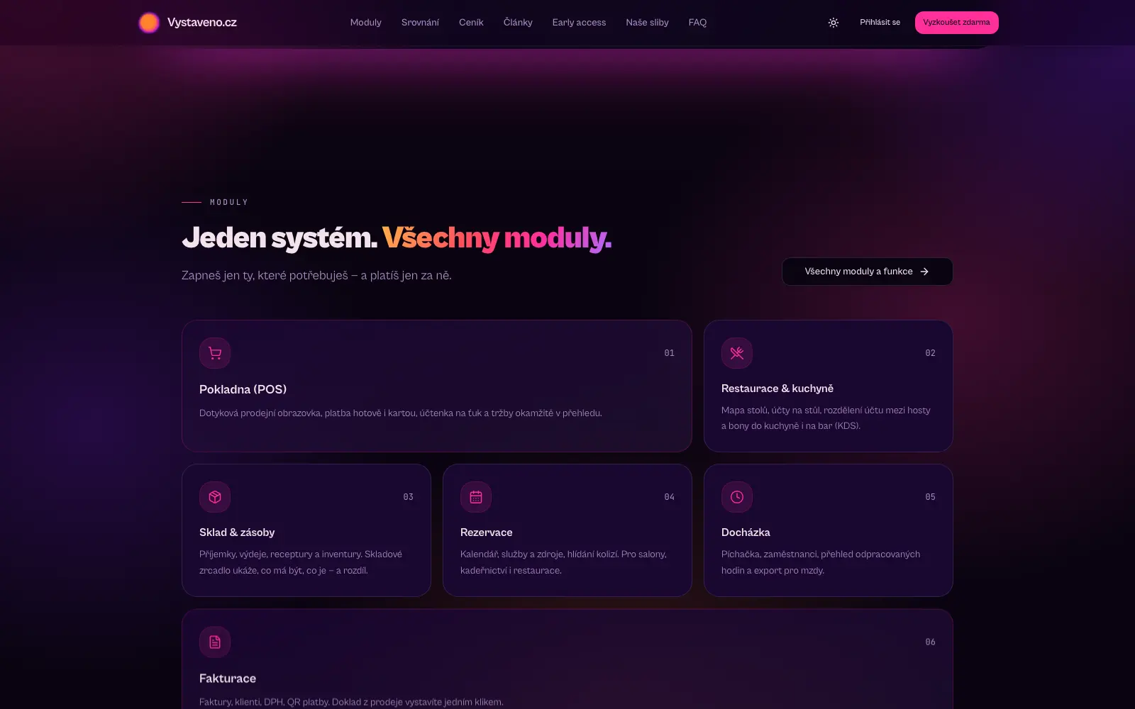 Ukázka z webu Vystaveno