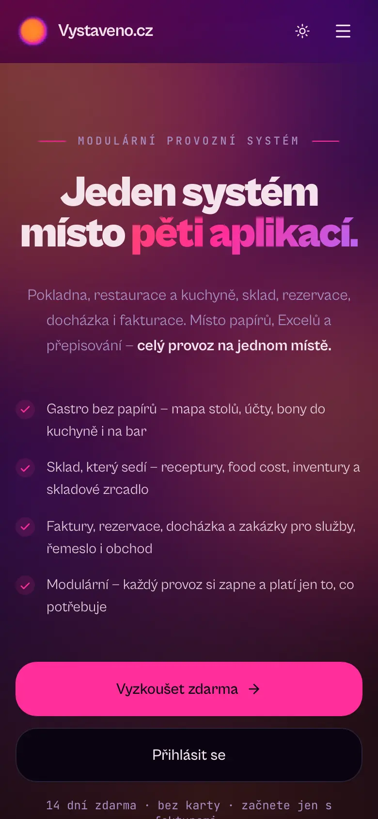 Web Vystaveno na telefonu